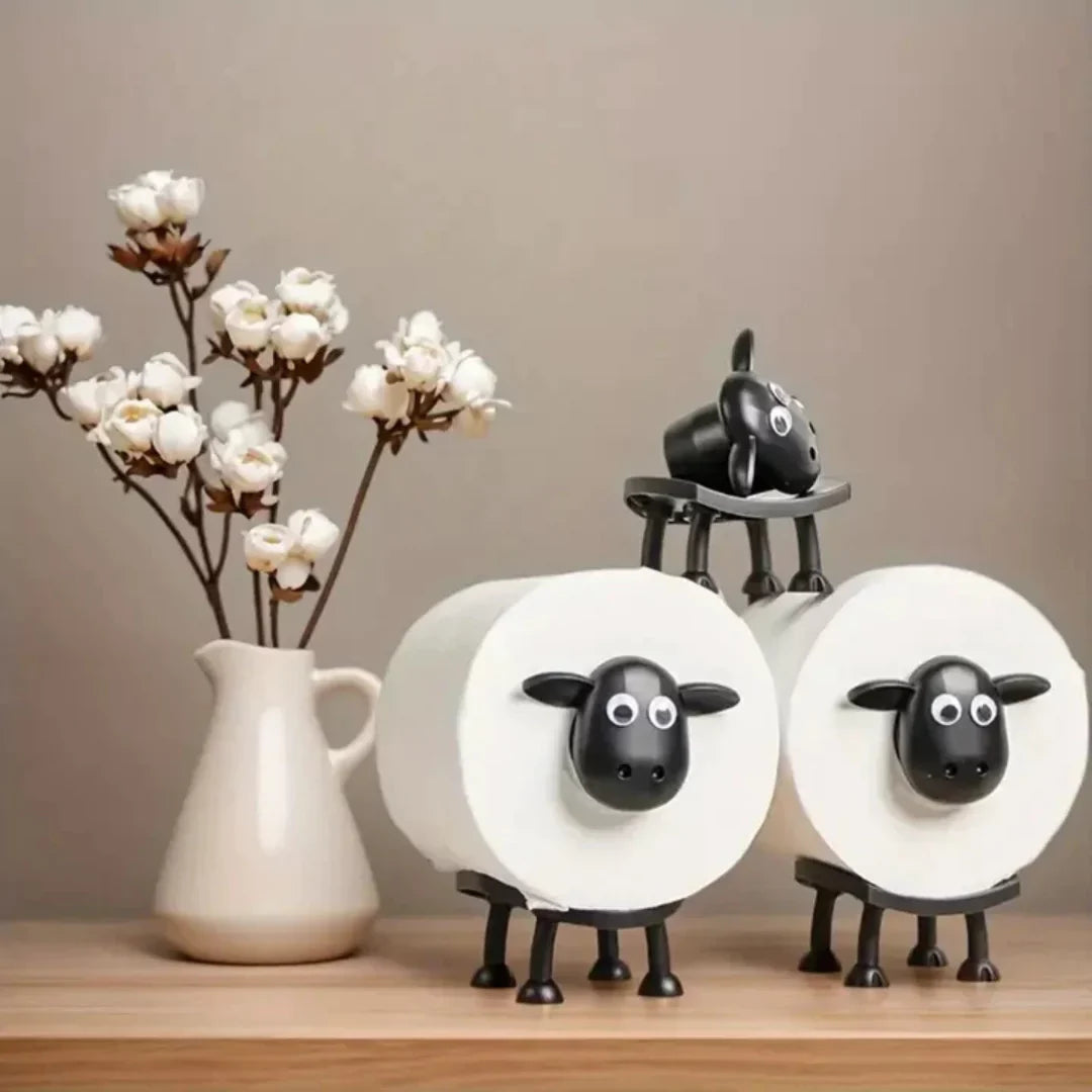 ToiletBuddy | Schaapvormige rolhouder | 2+1 GRATIS