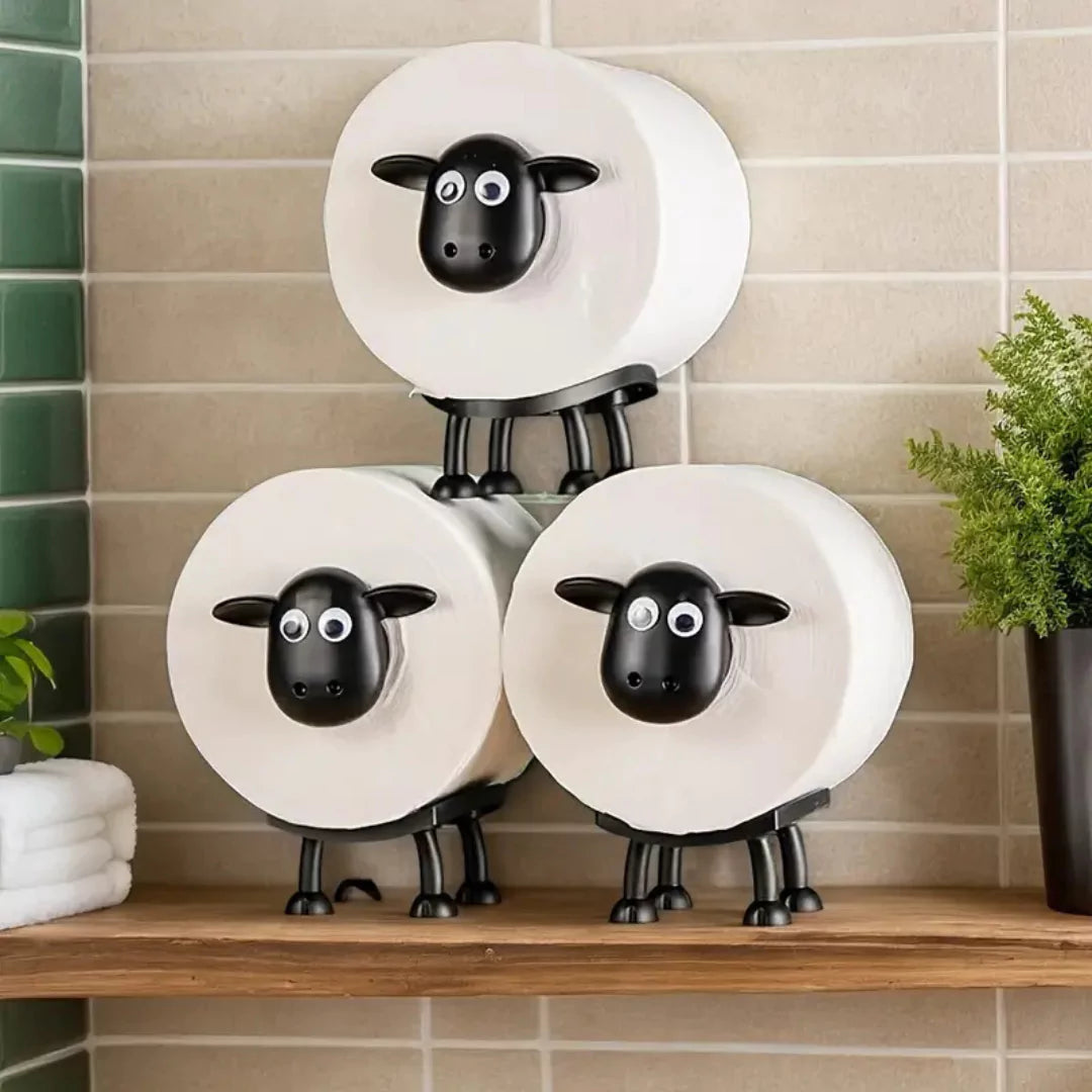 ToiletBuddy | Schaapvormige rolhouder | 2+1 GRATIS